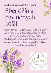 Studentská firma Reloma upcykluje staré džíny a bavlněné košile